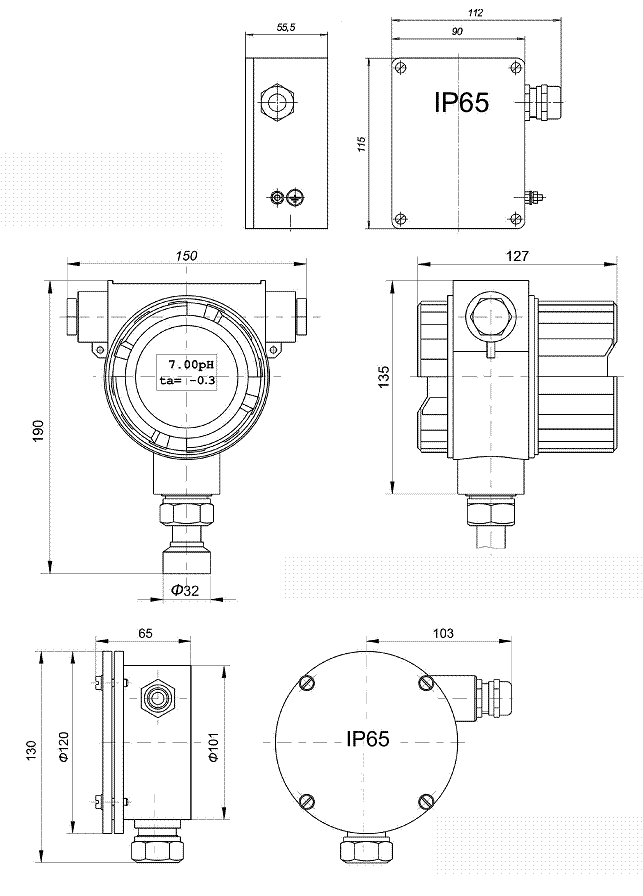 pH-4110 pH/ОВП-метр промышленный с удаленным первичным преобразователем pH-4110 pH/ОВП-метр промышленный с удаленным первичным преобразователем