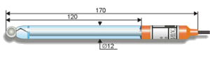 ЭЛИС-142 Li электрод литий-селективный стеклянный твердоконтактный (диапаз измер 10^-4..10^-1 мол)