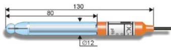 ЭС-10302 pH-электрод промышленный стеклянный общего назначения (диапазон измерения 0..14 pH)