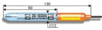 ЭС-10304 pH-электрод промышленный стеклянный общего назначения (диапазон измерения 0..14 pH)