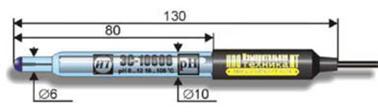 ЭС-10606 pH-электрод промышленный стеклянный с наилучшими показателями прочности (диапазон измерения 0..12 pH)