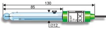 ЭСК-10302 pH-электрод комбинированный стеклянный уменьшенных габаритов (0..14 pH, 20..100°С)