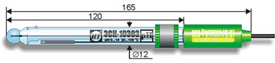 ЭСК-10303 pH-электрод комбинированный стеклянный (0..14 pH, 20..100°С)