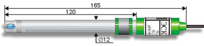 ЭСК-10309 pH-электрод комбинированный пластмас. со встроенным термодатчиком (0..14 pH, 20..80°С)