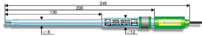 -10313 pH-    (0..14 pH, 20..100, L=245 , d=8 )