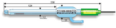 ЭСК-10315 pH-электрод комбинированный стеклян. с увелич. запасом электролита (0..14 pH, 20..100°С)
