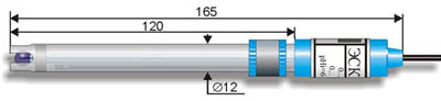 ЭСК-10609 pH-электрод комбинированный пластмас. со встроенным термодатчиком (0..12 pH, 0..80°С)