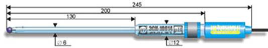 -10614 pH-    (0..12 pH, 0..100, L=245 , d=6 )