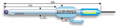 ЭСК-10615 pH-электрод комбинированный стеклян. с увеличенным запасом электролита (0..12 pH, 0..100°С)